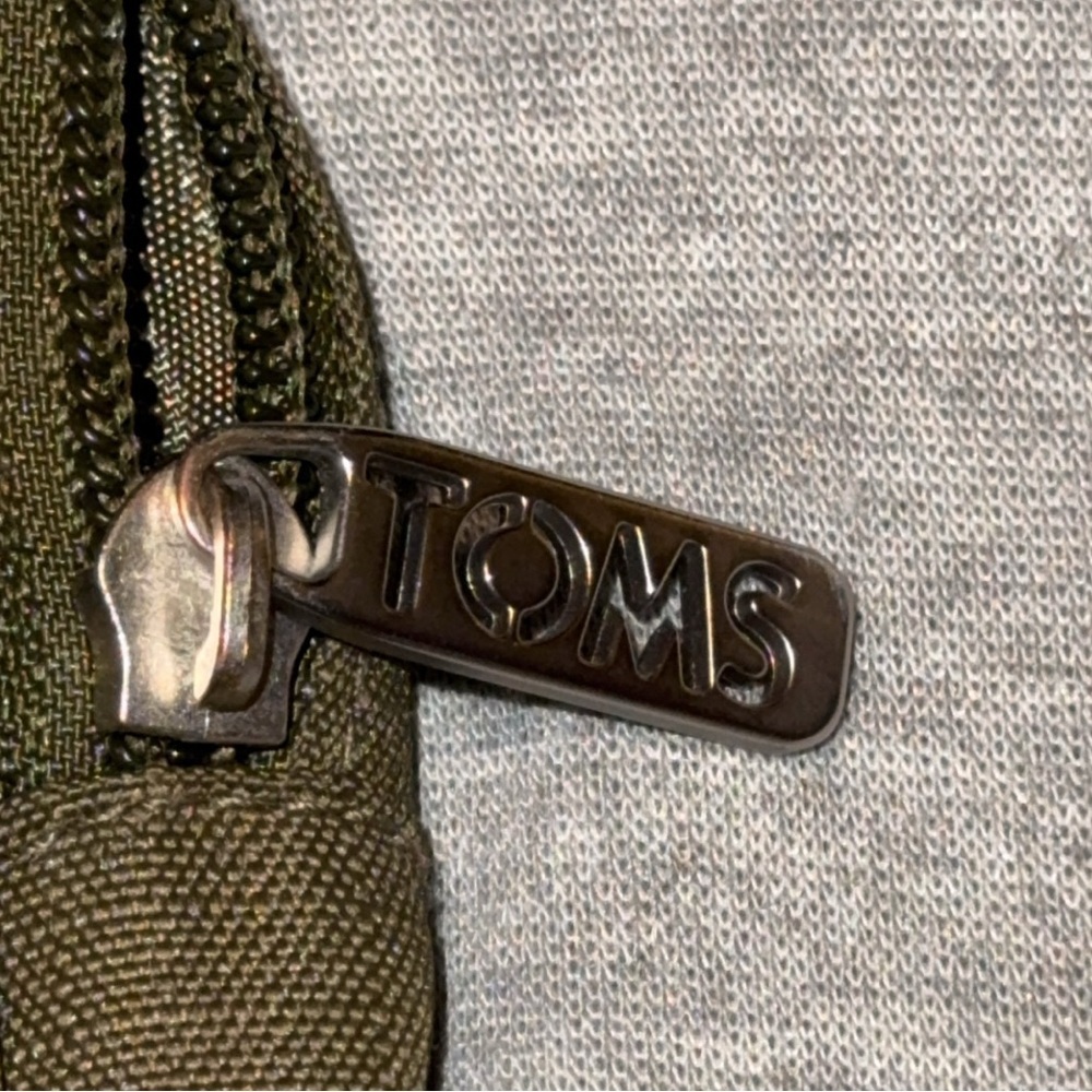 TOMS Green/Gray Unisex Rucksack School Backpack Travel Office Bag - Picture 9 of 10